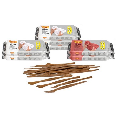 Jovi Modelling Compound Air Dry Clay School Pack