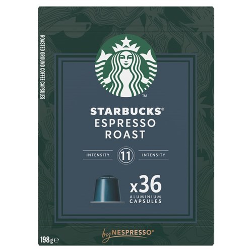 Starbucks Espresso Roast Coffee Capsules, Box of 36