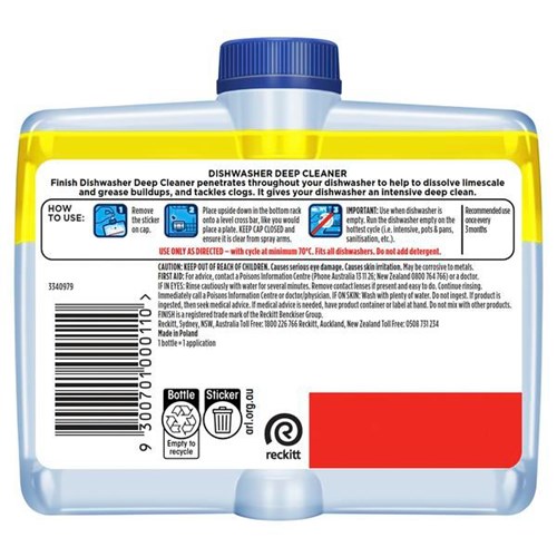 Finish Dishwasher Deep Cleaner Lemon 250ml 