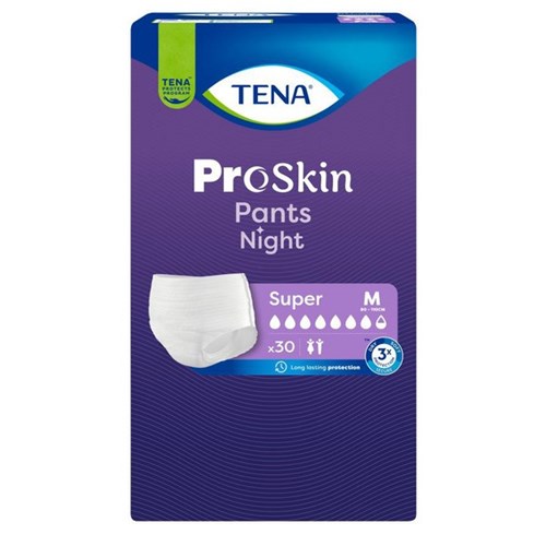 TENA ProSkin Night Super Continence Pants Medium, Carton of 2 Packs of 30