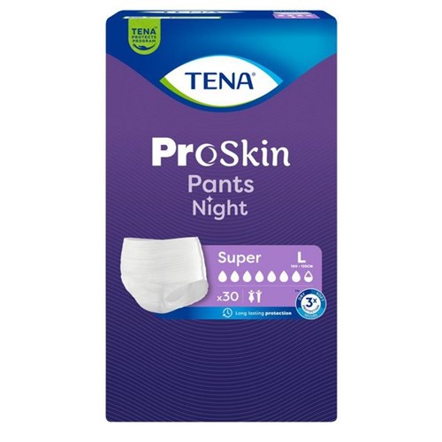 TENA ProSkin Night Super Continence Pants Large, Carton of 2 Packs of 30