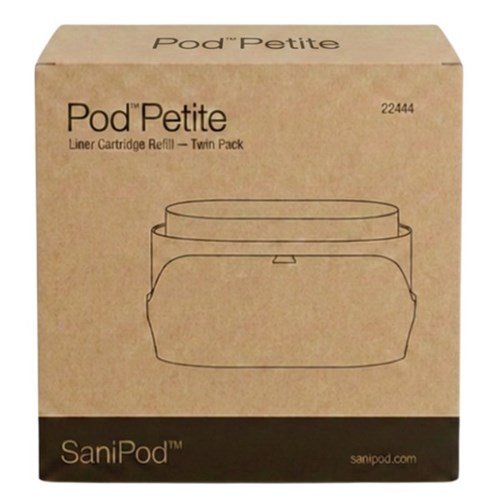 SaniPod Pod Petite Liner Cartridge Refill, Carton of 2 Refills of 26 Liners
