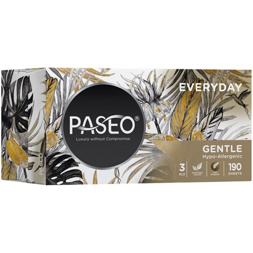 PASEO Everyday 3 Ply Facial Tissue, Pack of 190 Sheets