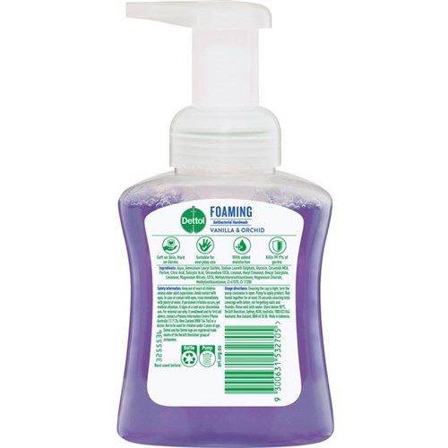 Dettol Foaming Antibacterial Handwash Pump Vanilla & Orchid 250ml