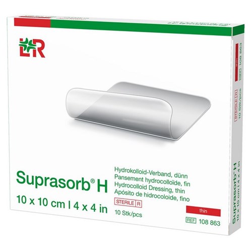 Suprasorb H Hydrocolloid Thin Wound Dressing 100x100mm, Box of 10