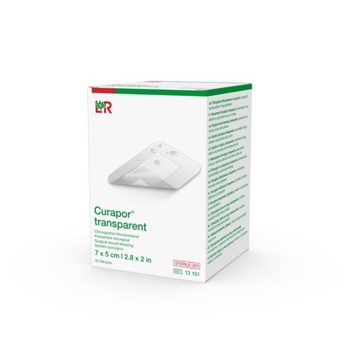 Curapor Transparent Surgical Dressing 70x50mm , Box of 50