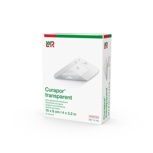 Curapor Transparent Surgical Dressing 100x80mm , Box of 25