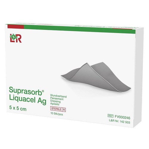Suprasorb Liquacel Ag Wound Dressing 50x50mm, Box of 10
