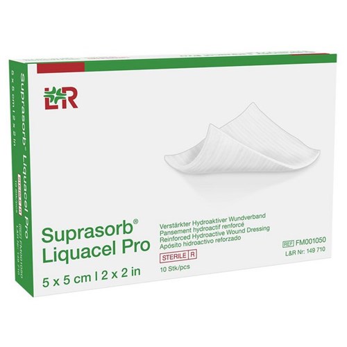 Suprasorb Liquacel Pro Hydroactive Fibre Dressing 50x50mm, Box of 10