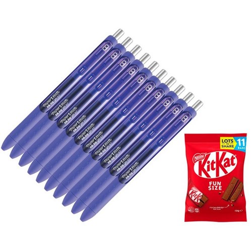 Paper Mate Purple Inkjoy Gel Retractable Ballpoint Pen 0.7mm Fine Tip, Set of 10