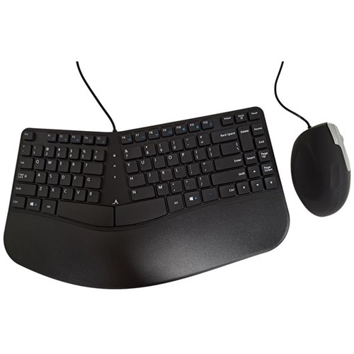 Combo Contour Wired Keyboard and Vertical Mouse Right Hand Desktop Set