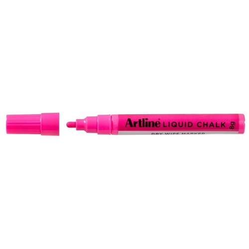 Artline Liquid Chalk Dry Wipe Bullet Marker Pink