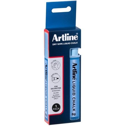 Artline Liquid Chalk Dry Wipe Bullet Marker Blue