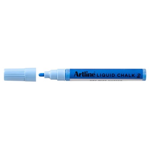 Artline Liquid Chalk Dry Wipe Bullet Marker Blue