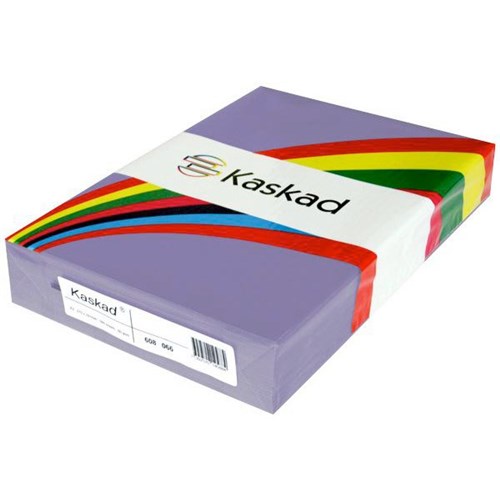 Kaskad A4 80gsm Plover Purple Coloured Copy Paper, Pack of 500