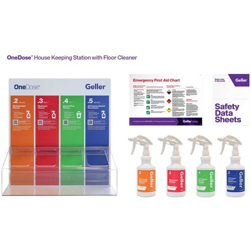 Geller OneDose House Keeping With Floor Cleaner Station Starter Kit