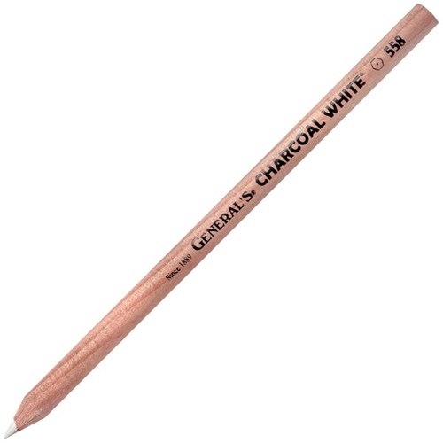 General’s Charcoal Pencils 558 White, Box of 12
