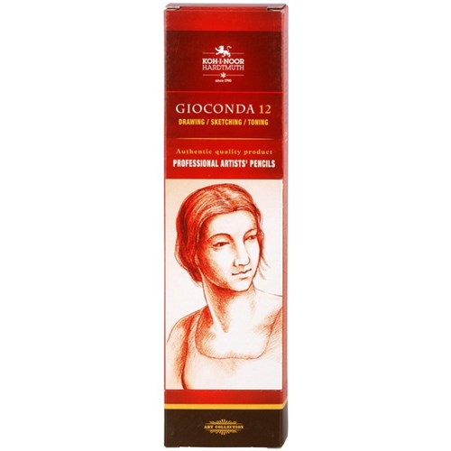 Koh-I-Noor Gioconda Chalk Drawing Pencils 8804 Dark Sepia, Box of 12
