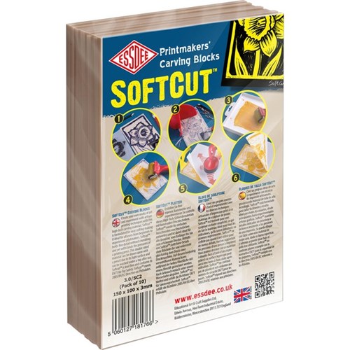 Essdee Softcut Carving Blocks 150x100mm, Pack of 10