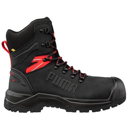 Puma Iron HD Lace Up Boots Size 7 Black/Red