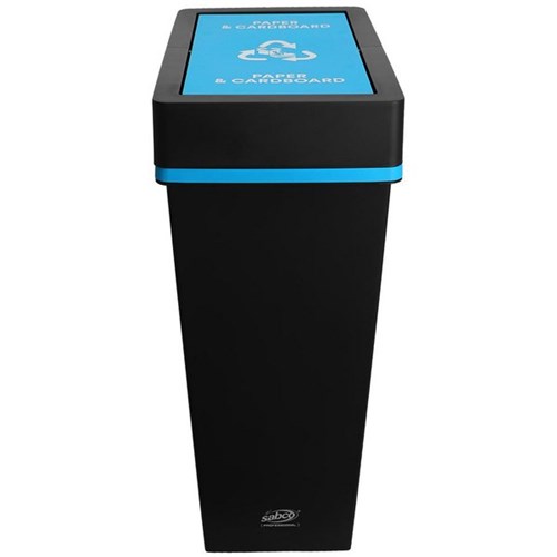 Sabco Deluxe Recycling Station Paper & Cardboard Bin 40L With Blue Lid