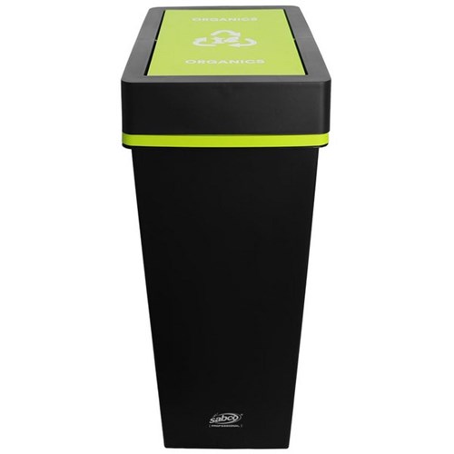 Sabco Deluxe Recycling Station Organics Bin 40L With Green Lid