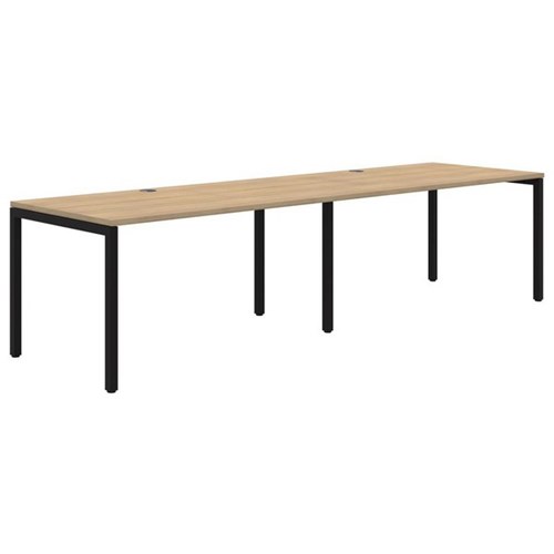 Ventra Fixed Height Desk 2 Pod Inline 1800x800mm Classic Oak/Black
