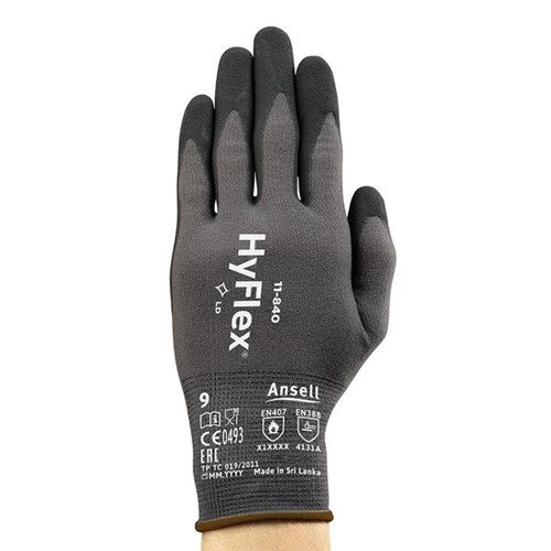 Ansell HyFlex 11-840 Nitrile Palm Gloves Extra Small Size 6, Pair