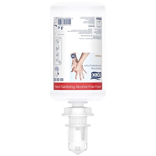 Tork Hand Sanitizing Alcohol-Free Foam S4 520202 1L, Carton of 6
