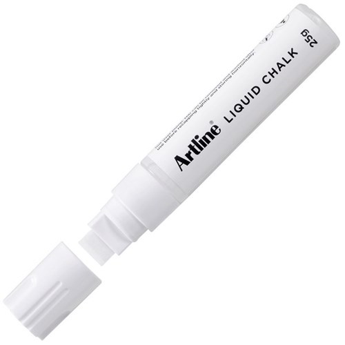 Artline Jumbo Liquid Chalk Dry Wipe Chisel Marker White