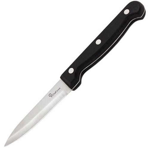 Chef Inox Get Set 18/10 Stainless Steel Paring Knife 90mm Black