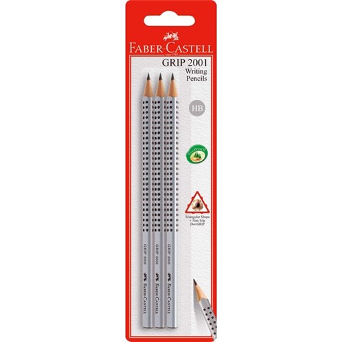 Faber Castell Triangular Grip Blacklead Pencils, Pack of 3