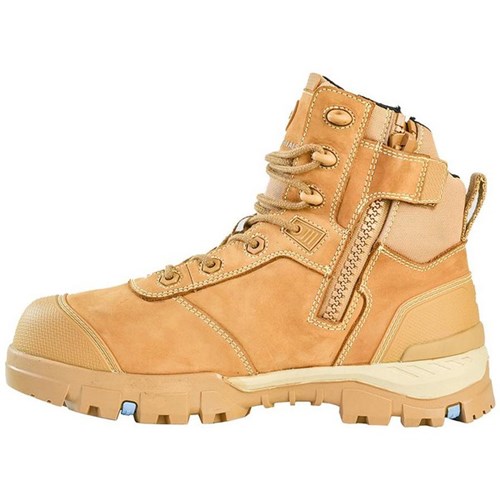 Bata Industrial Avenger Zip-Sided, Lace-Up Safety Boots Wheat