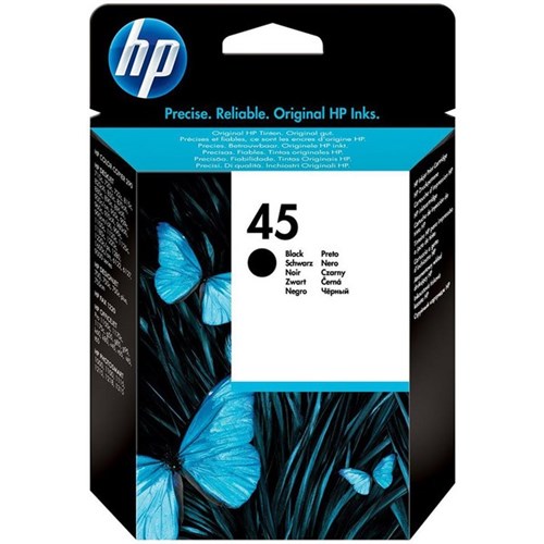 HP 45 Black Ink Cartridge 51645AA