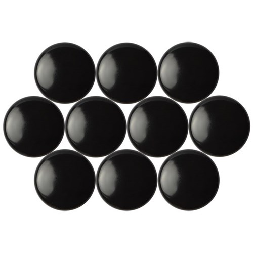 OfficeMax Magnetic Buttons 20mm Black, Pack of 10