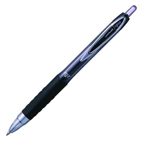 uni-ball Signo 207 Black Retractable Rollerball Gel Pen 0.7mm Fine Tip