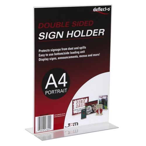 Deflecto Sign Holder A4 Portrait 47801 OfficeMax NZ