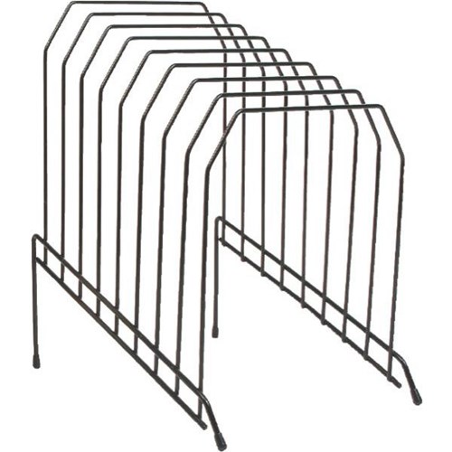 OfficeMax File Rack 8 Slot Black