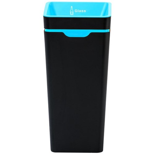 Method 60L Blue Glass Recycling Bin With Open Lid