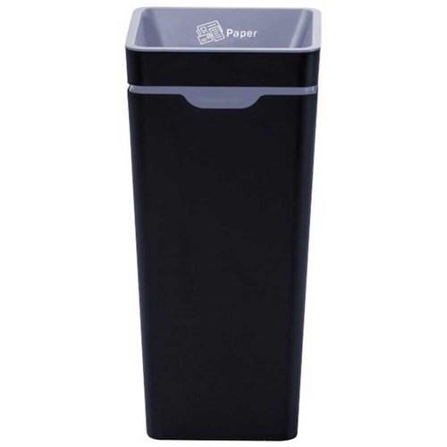 Method 60L Grey Paper Recycling Bin With Open Lid