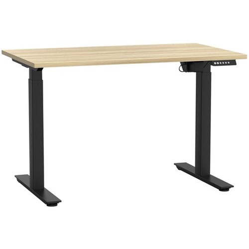 Agile 2 Electric Single User Height Adjustable Desk 1200mm Atlantic Oak/Black