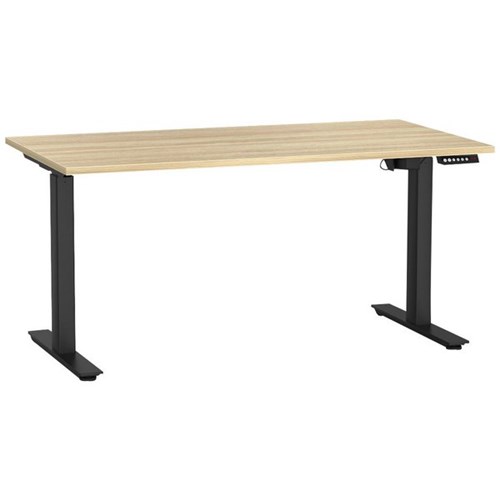 Agile 2 Electric Single User Height Adjustable Desk 1500mm Atlantic Oak/Black