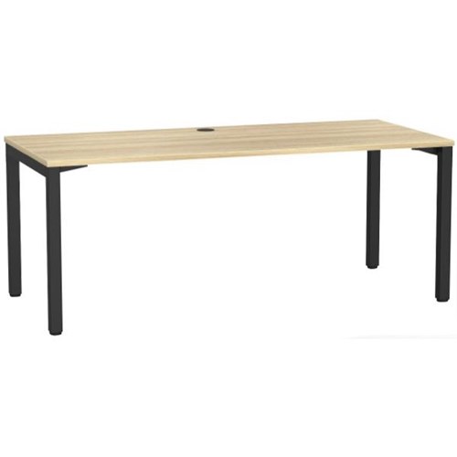Cubit Single User Desk 1800mm Atlantic Oak/Black
