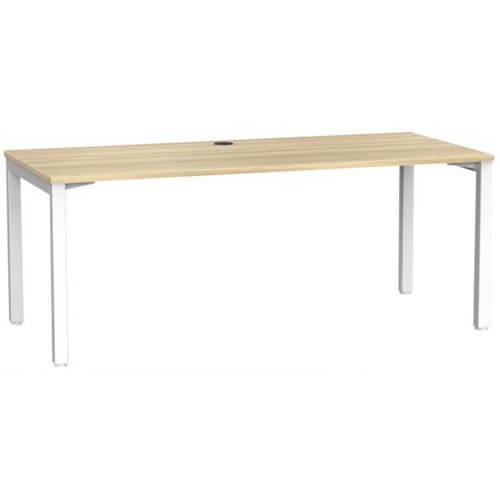 1800x800mm Atlantic Oak Top/White Frame