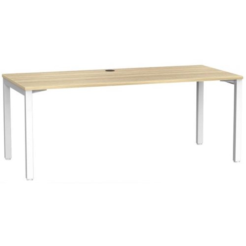 1800x800mm Atlantic Oak Top/White Frame