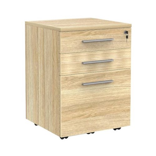 Cubit Mobile 3 Drawer Atlantic Oak