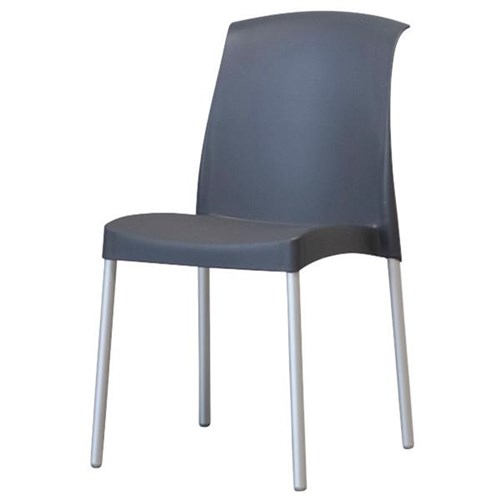 Jenny Chair 4 Point Base Charcoal/Aluminium