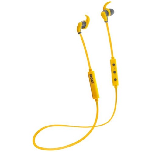 Moki Hybrid Bluetooth Earphones Yellow