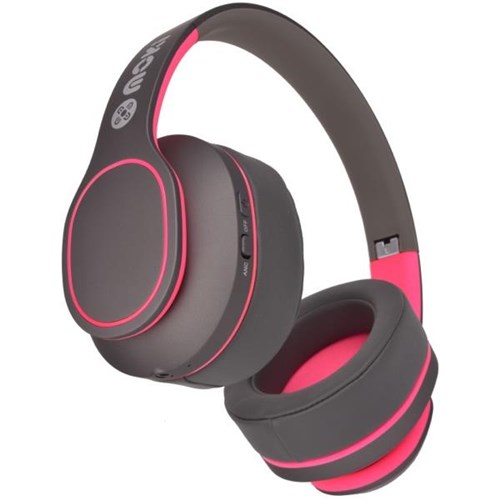 Moki Navigator Bluetooth Headphones Pink/Grey