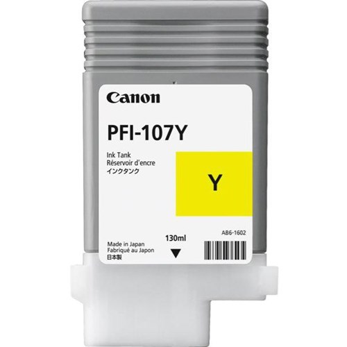 Canon PFI-107Y Yellow Ink Cartridge 130ml